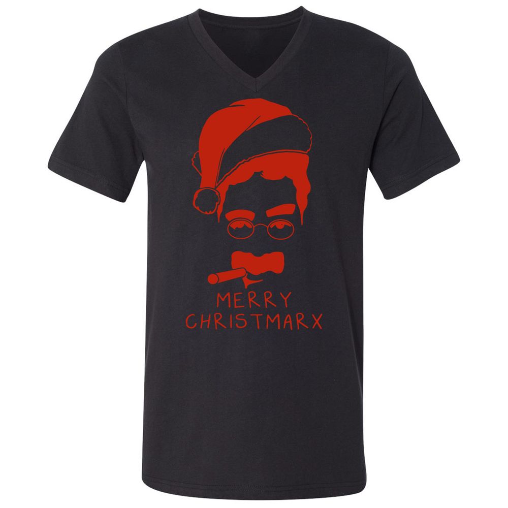 Unisex V-Neck T-Shirt - 3UWHV43Z - Black - 16