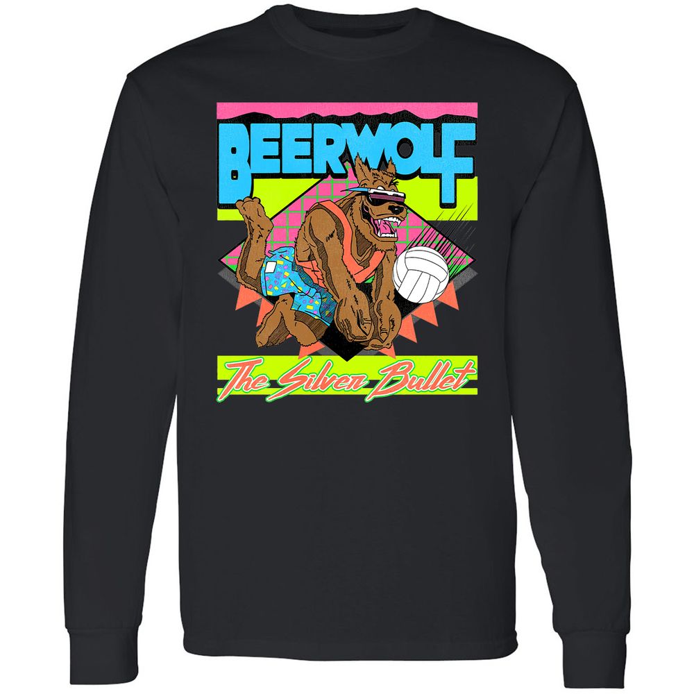 Retro Beach Wolf - Black - 16