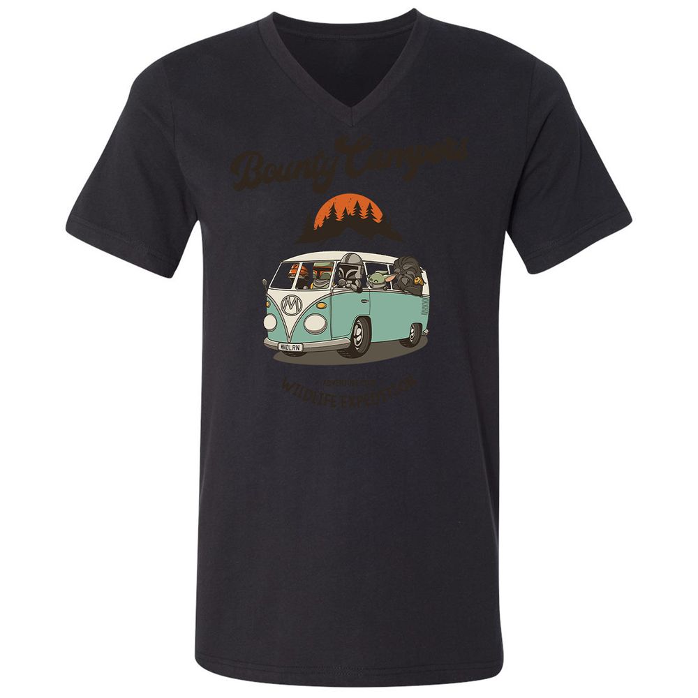 Unisex V-Neck T-Shirt - 98X8RZA1 - Black - 16