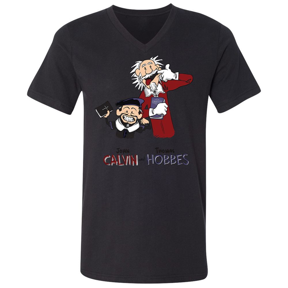 Unisex V-Neck T-Shirt - Y1376KL6 - Black - 16