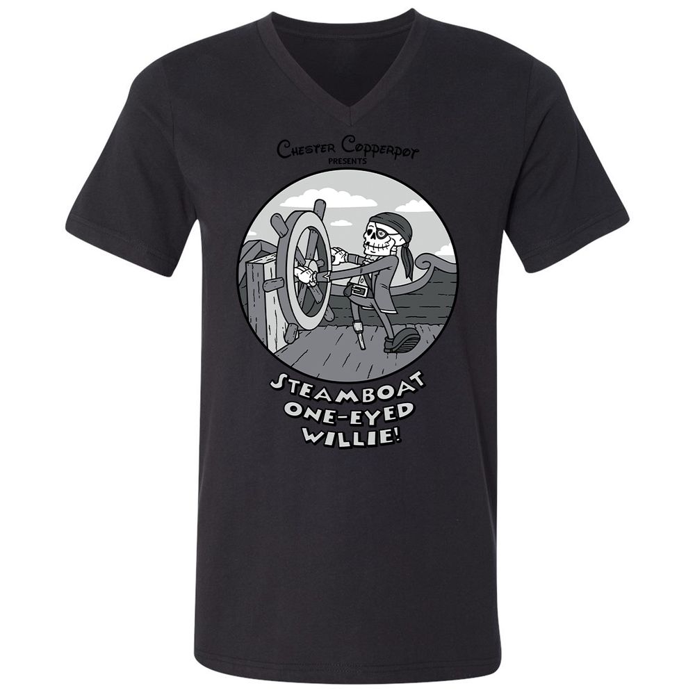 Unisex V-Neck T-Shirt - LA71C2ZM - Black - 16