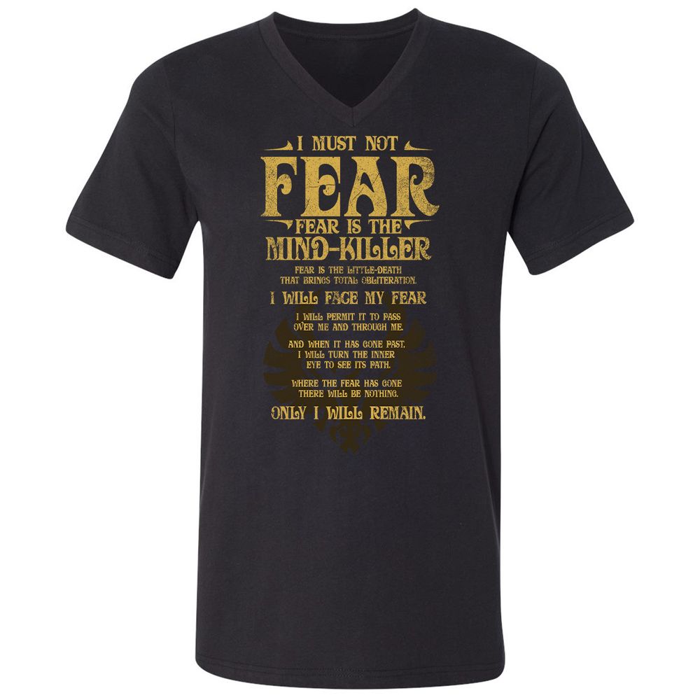 Unisex V-Neck T-Shirt - 4XVLGZ2B - Black - 16