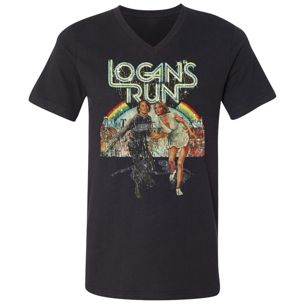 Unisex V-Neck T-Shirt - KLQMU9VX - Black - 16