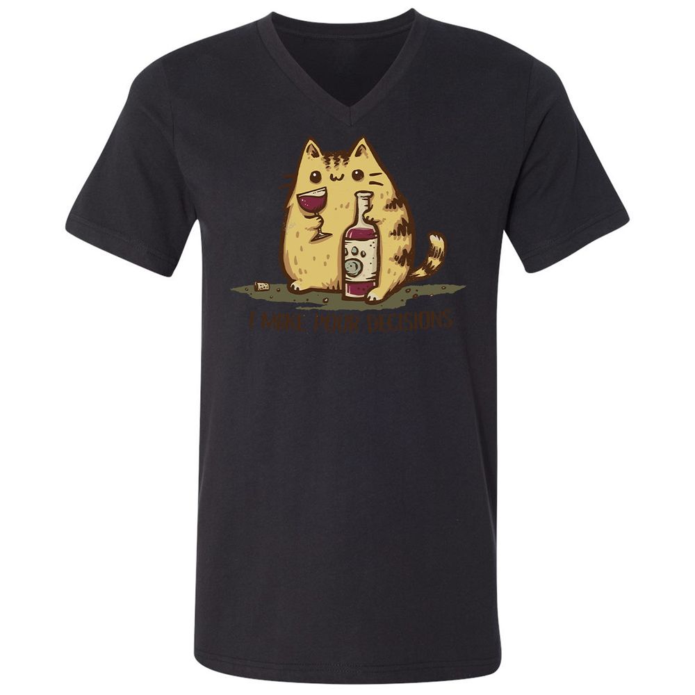 Unisex V-Neck T-Shirt - VJA8V4SL - Black - 16