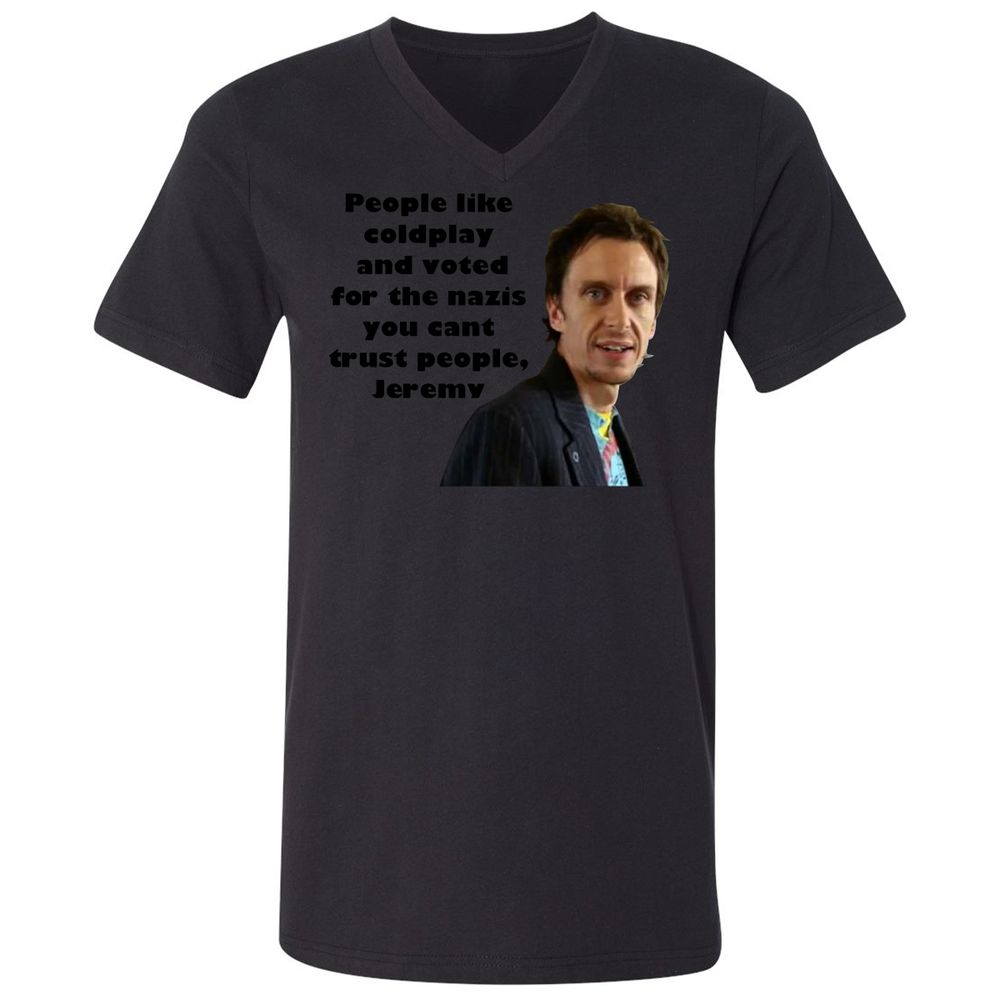 Unisex V-Neck T-Shirt - S7TCQBAB - Black - 16