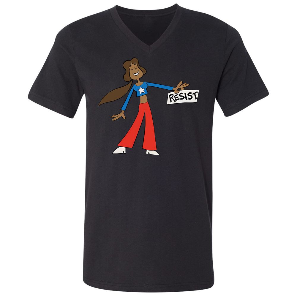 Unisex V-Neck T-Shirt - PWAZPWNF - Black - 16