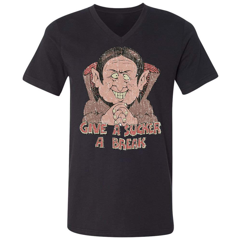 Unisex V-Neck T-Shirt - XUHY64K5 - Black - 16