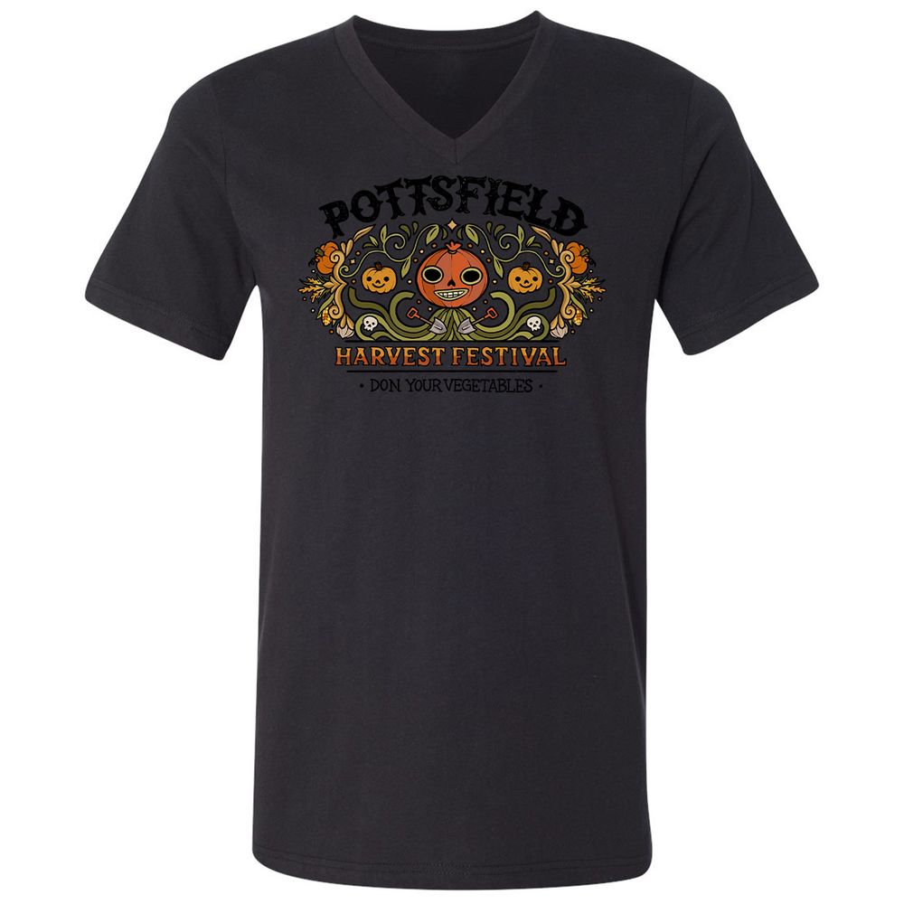 Unisex V-Neck T-Shirt - RWU843PM - Black - 16