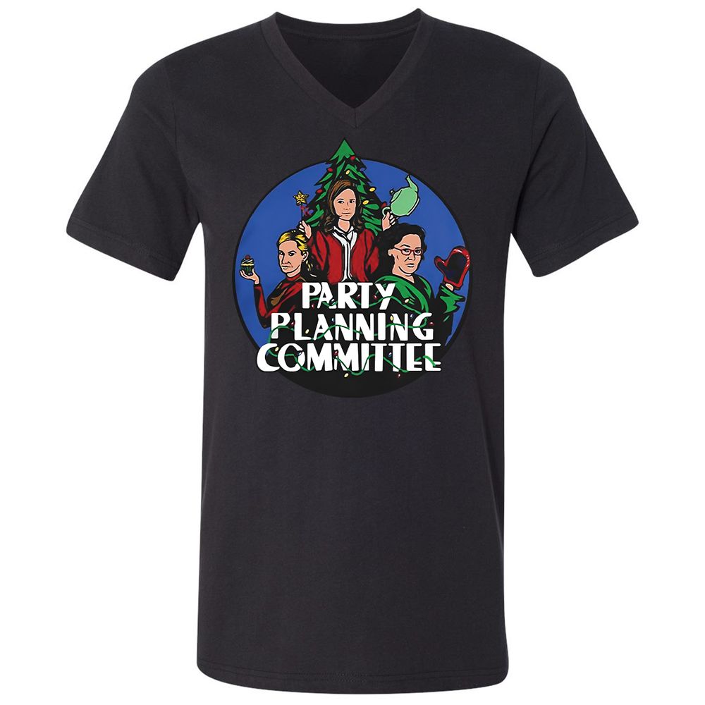 Unisex V-Neck T-Shirt - CTVSQX5F - Black - 16