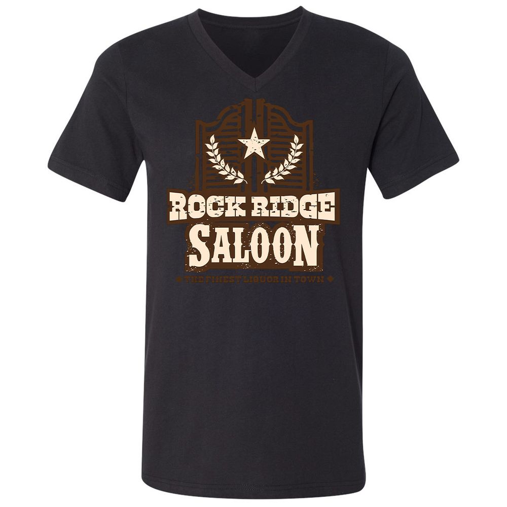 Unisex V-Neck T-Shirt - BLRX1YGY - Black - 16