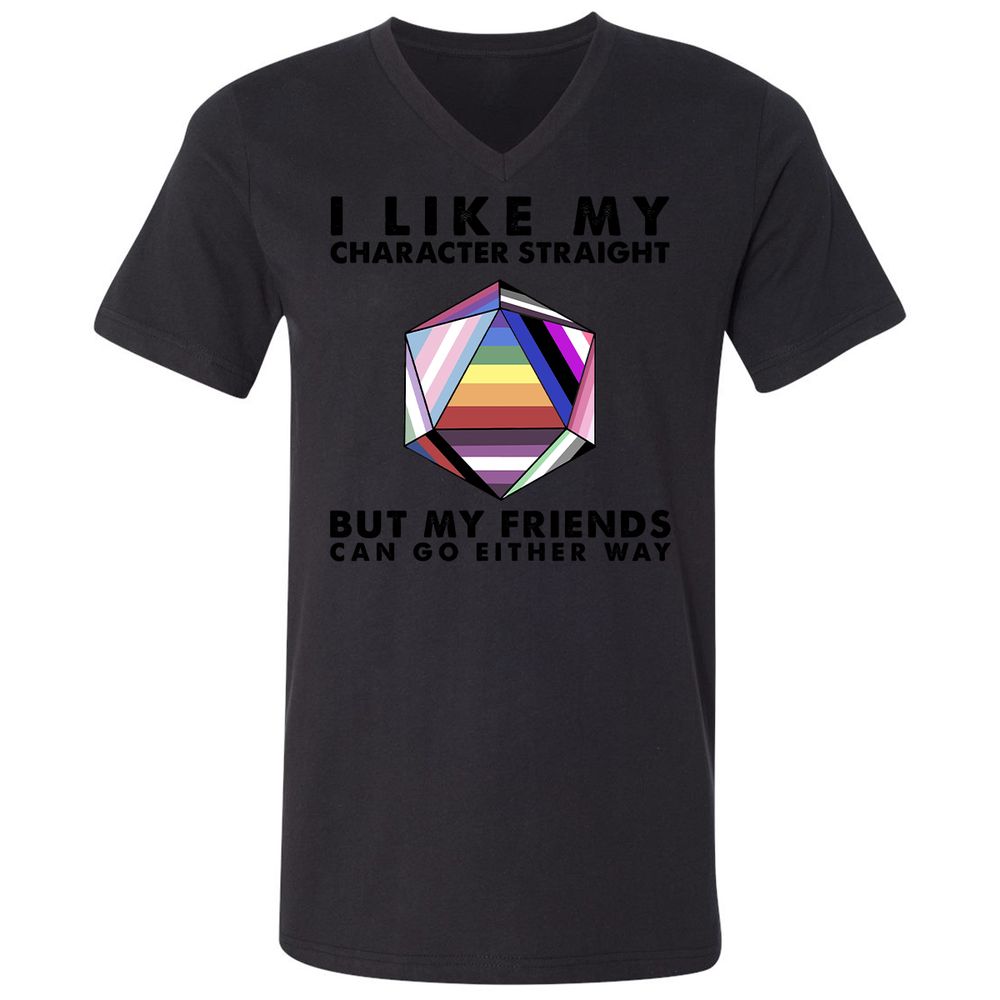 Unisex V-Neck T-Shirt - 4HDC5334 - Black - 16