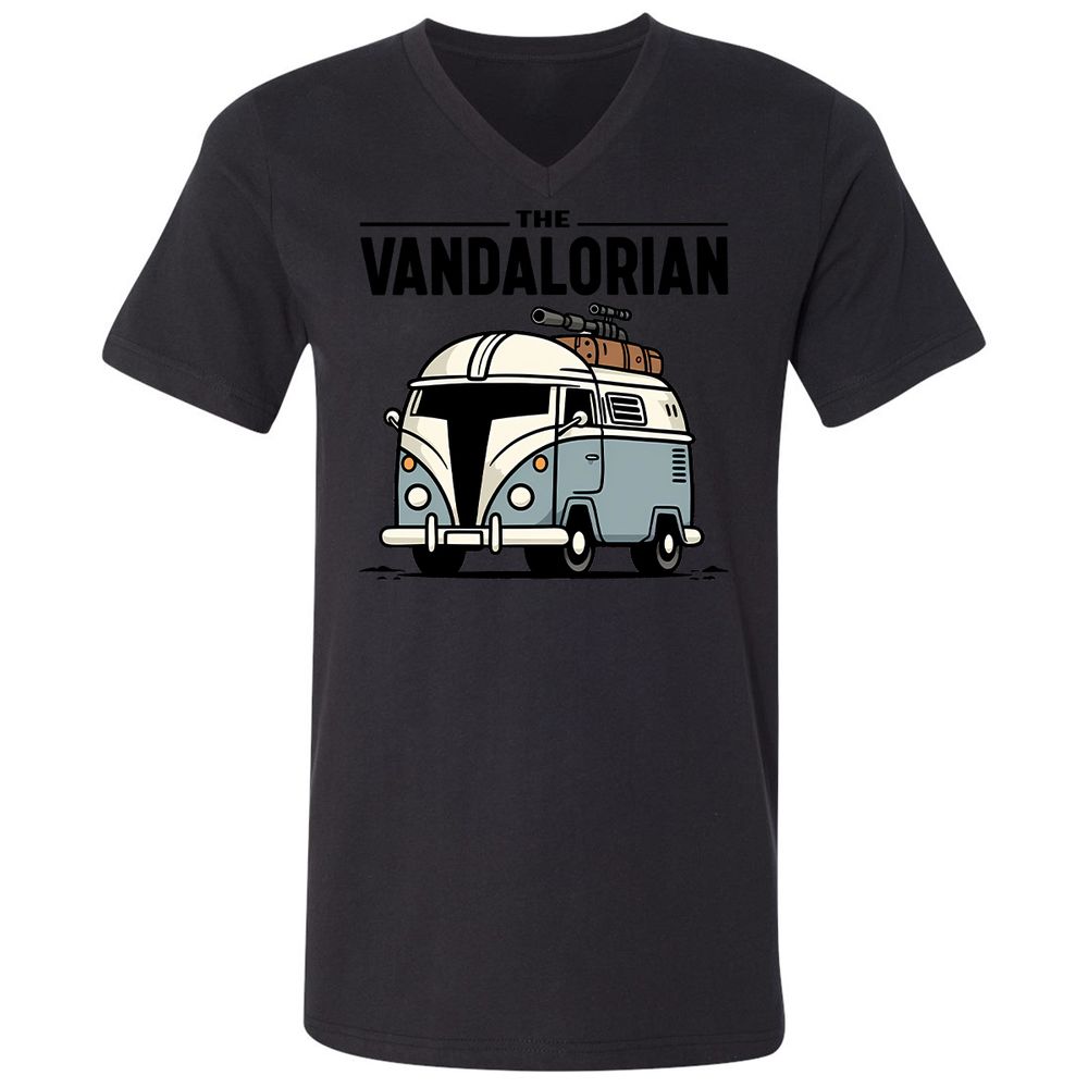 Unisex V-Neck T-Shirt - TEEECUMN - Black - 16