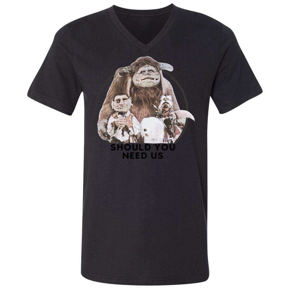 Unisex V-Neck T-Shirt - THA13UGY - Black - 16