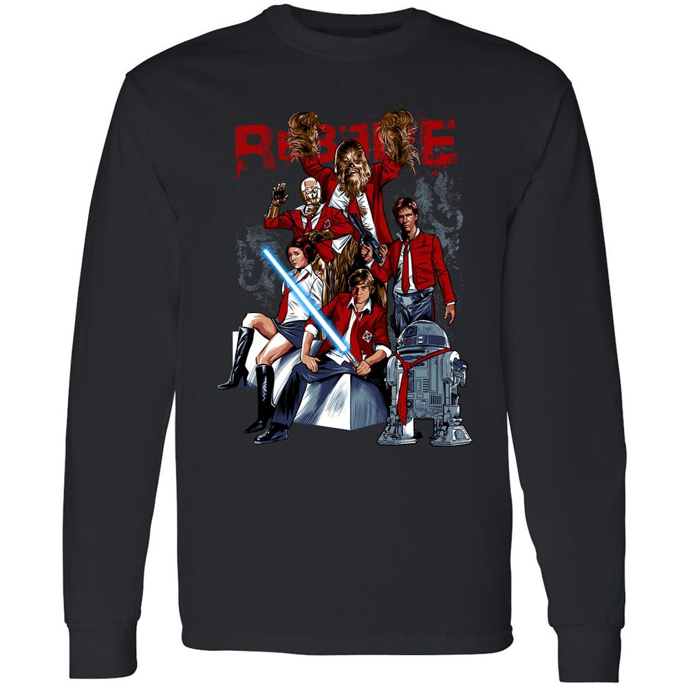 Long Sleeve T-Shirt - BGD3GXKL - Black - 16