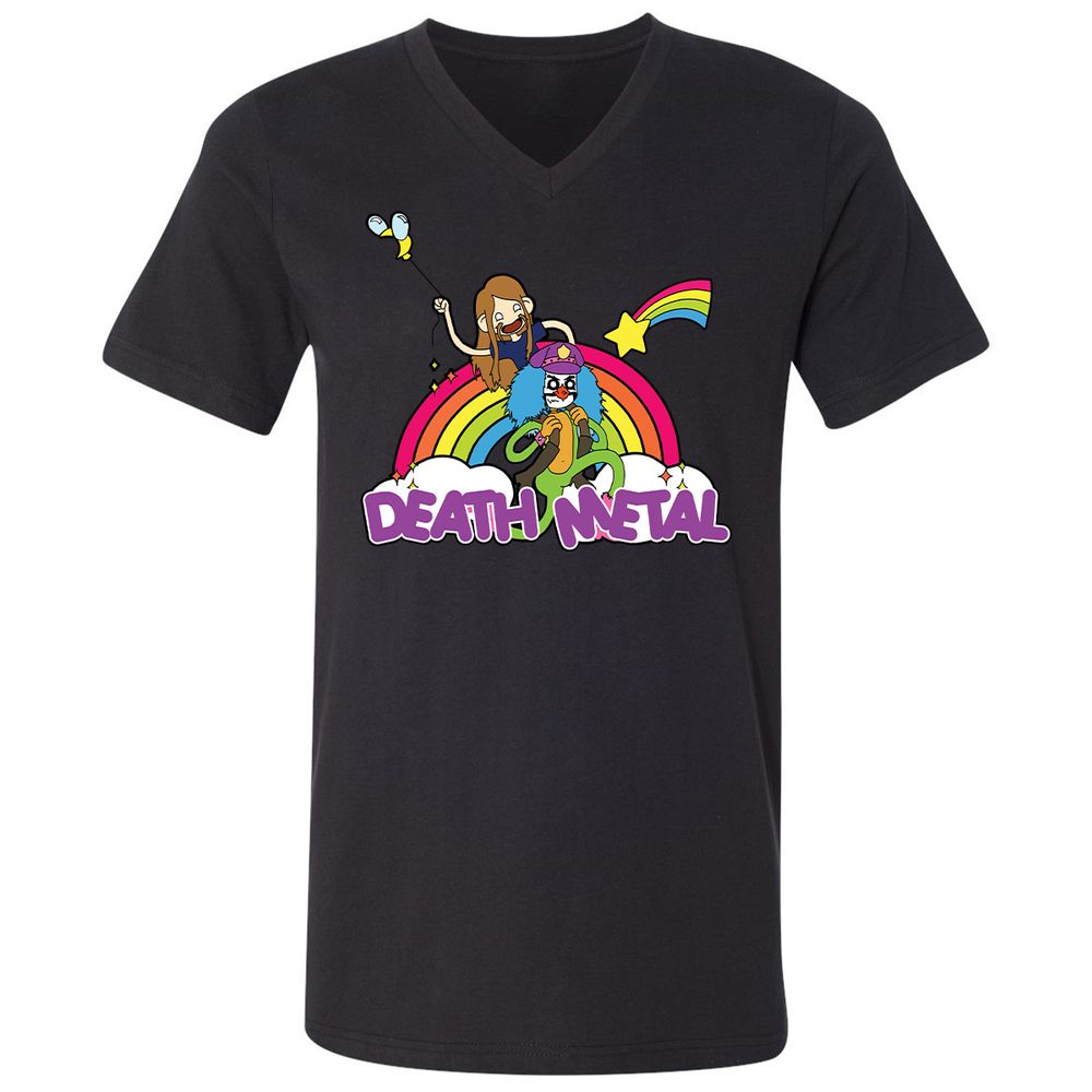 Unisex V-Neck T-Shirt - A5JDJ2QB - Black - 16