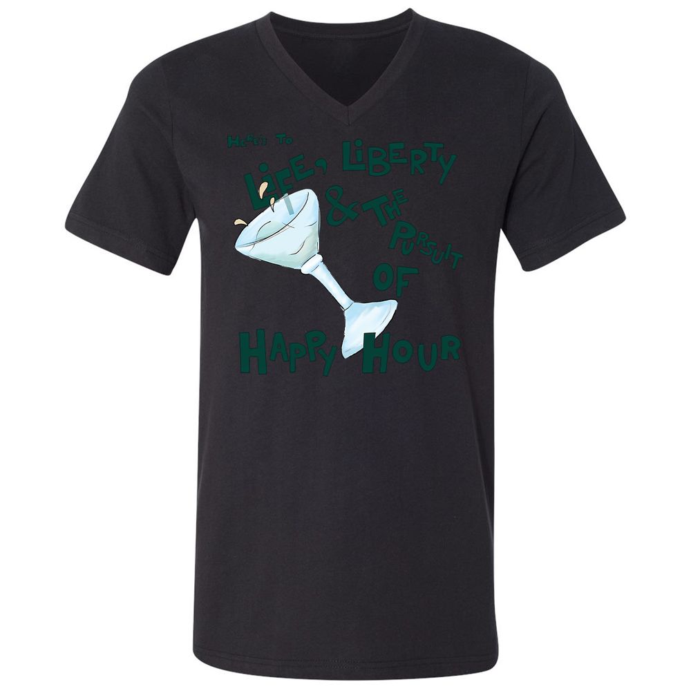 Unisex V-Neck T-Shirt - NQ15DWXG - Black - 16