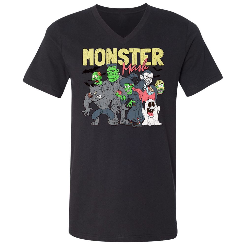 Unisex V-Neck T-Shirt - F5MWNDA2 - Black - 16