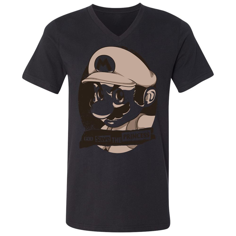 Unisex V-Neck T-Shirt - 8YQNG3G3 - Black - 16
