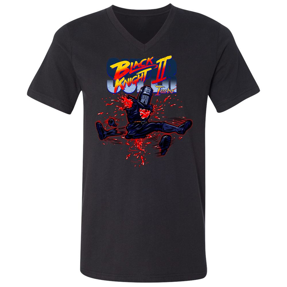 Unisex V-Neck T-Shirt - U71SZC5N - Black - 16