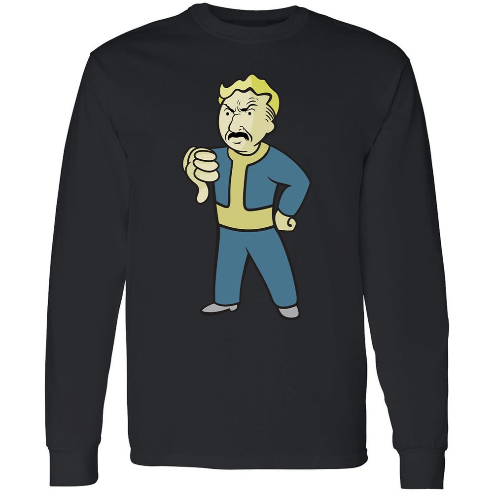 Long Sleeve T-Shirt - VA8NZQJ3 - Black - 16
