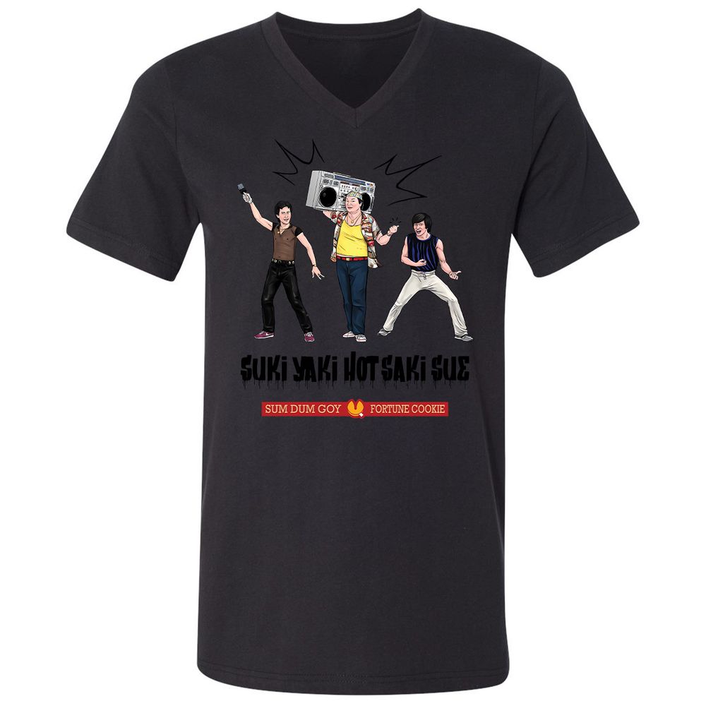 Unisex V-Neck T-Shirt - 5M8HTKHM - Black - 16