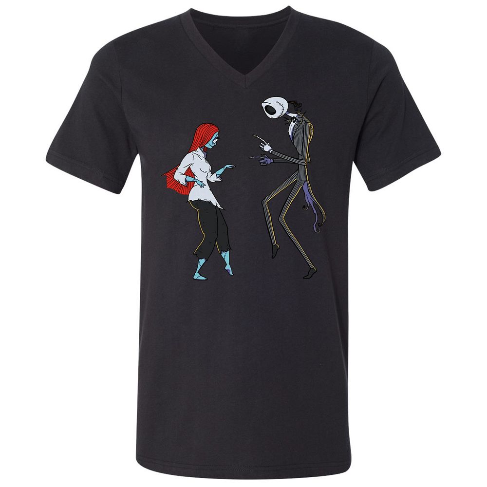 Unisex V-Neck T-Shirt - 84QCUNVN - Black - 16