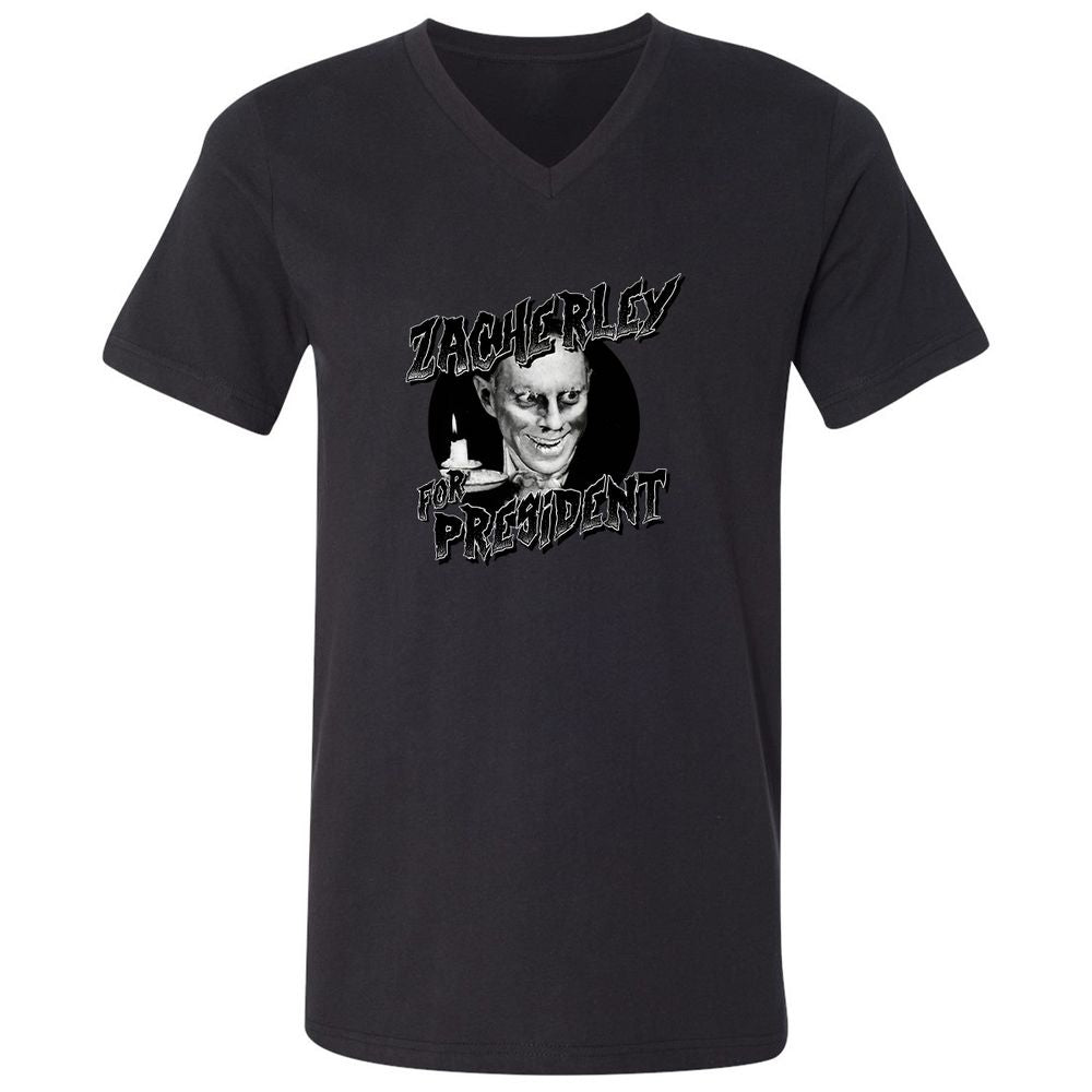 Unisex V-Neck T-Shirt - 5XGN57PS - Black - 16