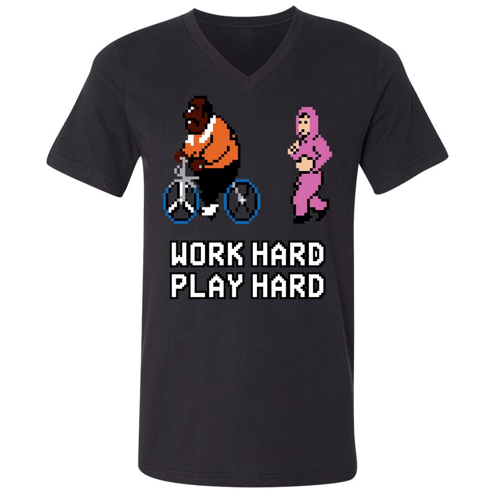 Unisex V-Neck T-Shirt - 1H75NU29 - Black - 16