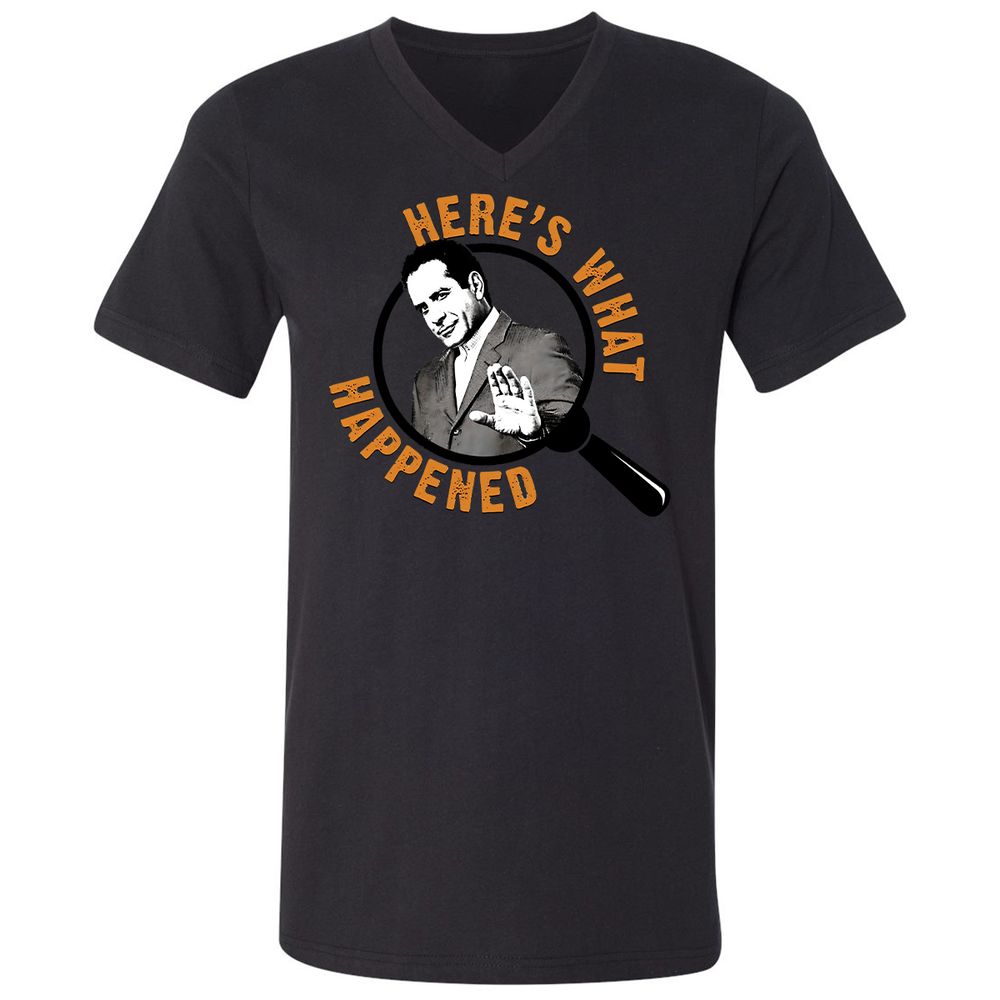 Unisex V-Neck T-Shirt - 5AR2YPMR - Black - 16