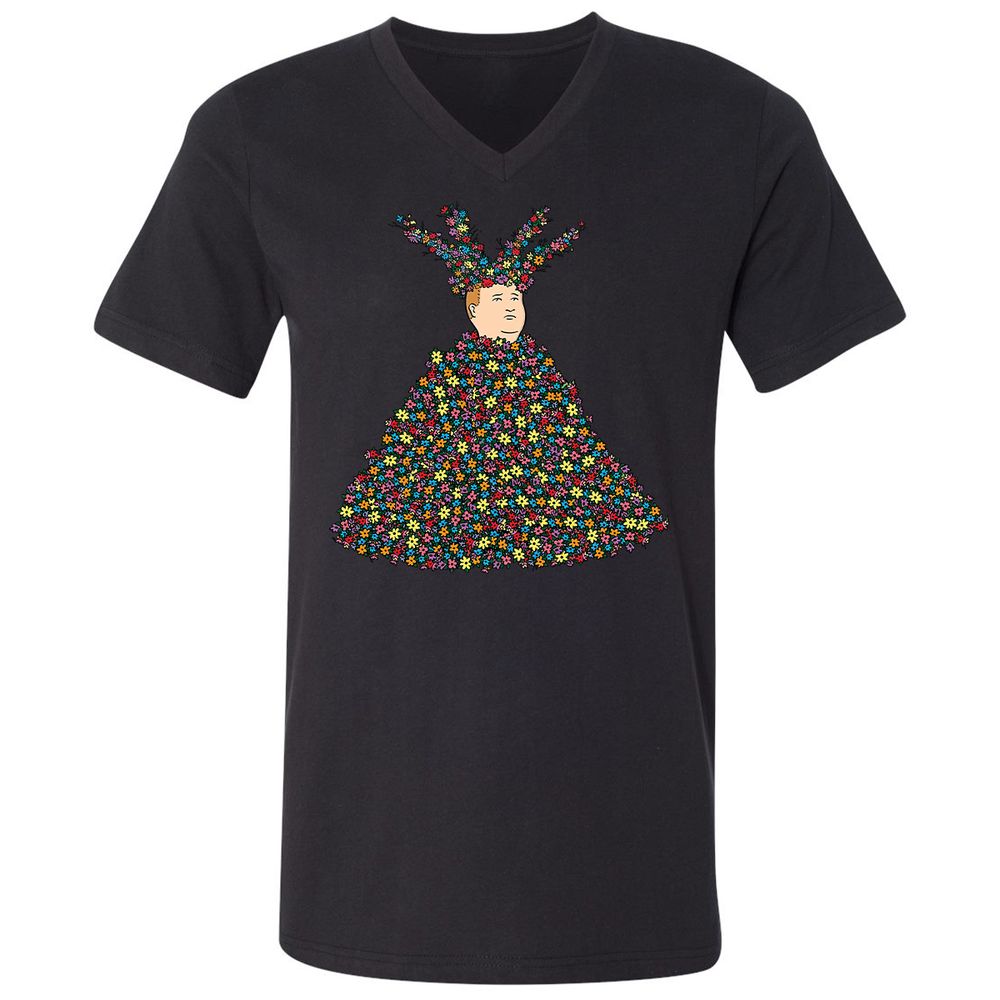 Unisex V-Neck T-Shirt - NA6GB1LT - Black - 16