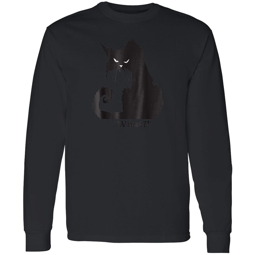 Long Sleeve T-Shirt - HXG6E92Y - Black - 16