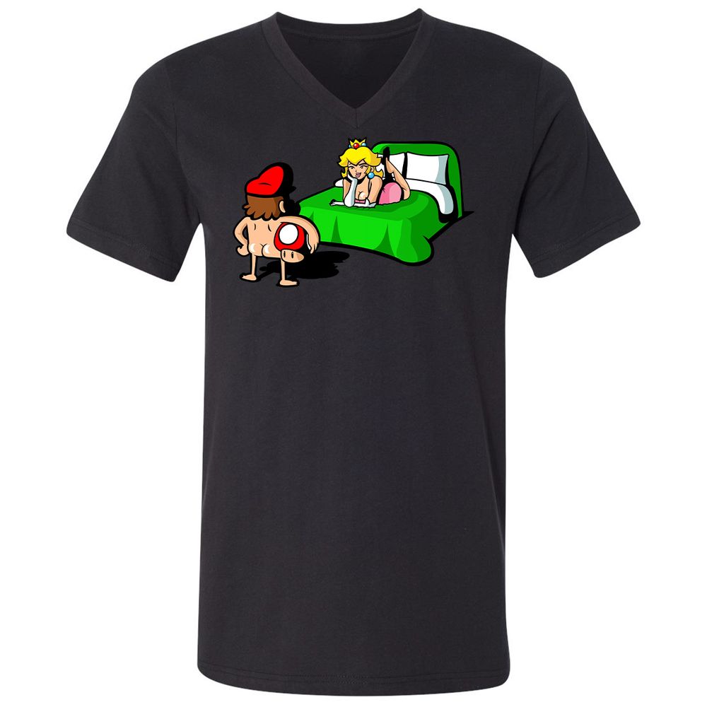 Unisex V-Neck T-Shirt - WMEXURGC - Black - 16