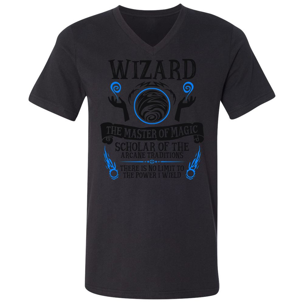 Unisex V-Neck T-Shirt - RWEK8PFQ - Black - 16