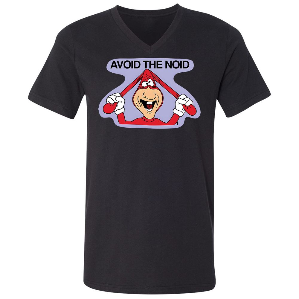 Unisex V-Neck T-Shirt - X6ZQWS5R - Black - 16