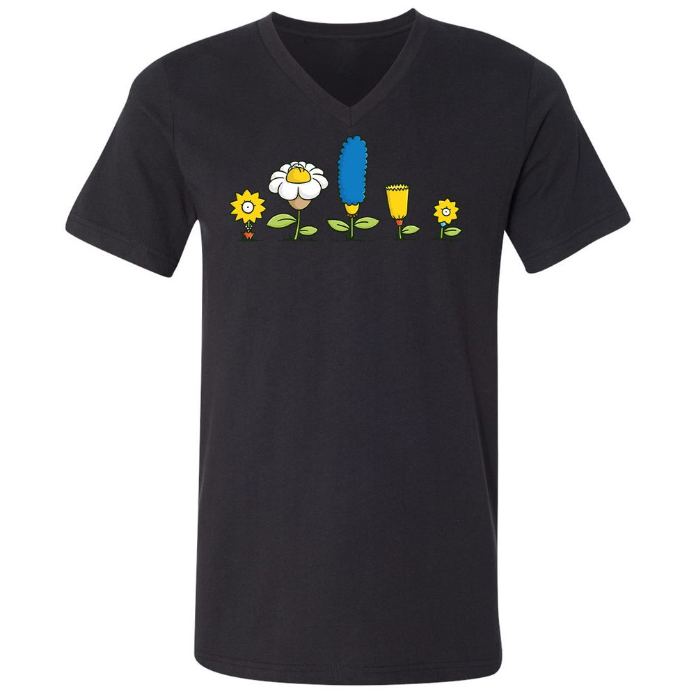 Unisex V-Neck T-Shirt - 4LPBL9XQ - Black - 16