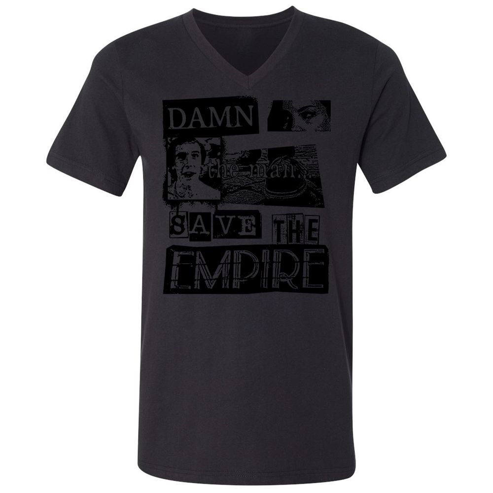 Unisex V-Neck T-Shirt - 85T26U5W - Black - 16
