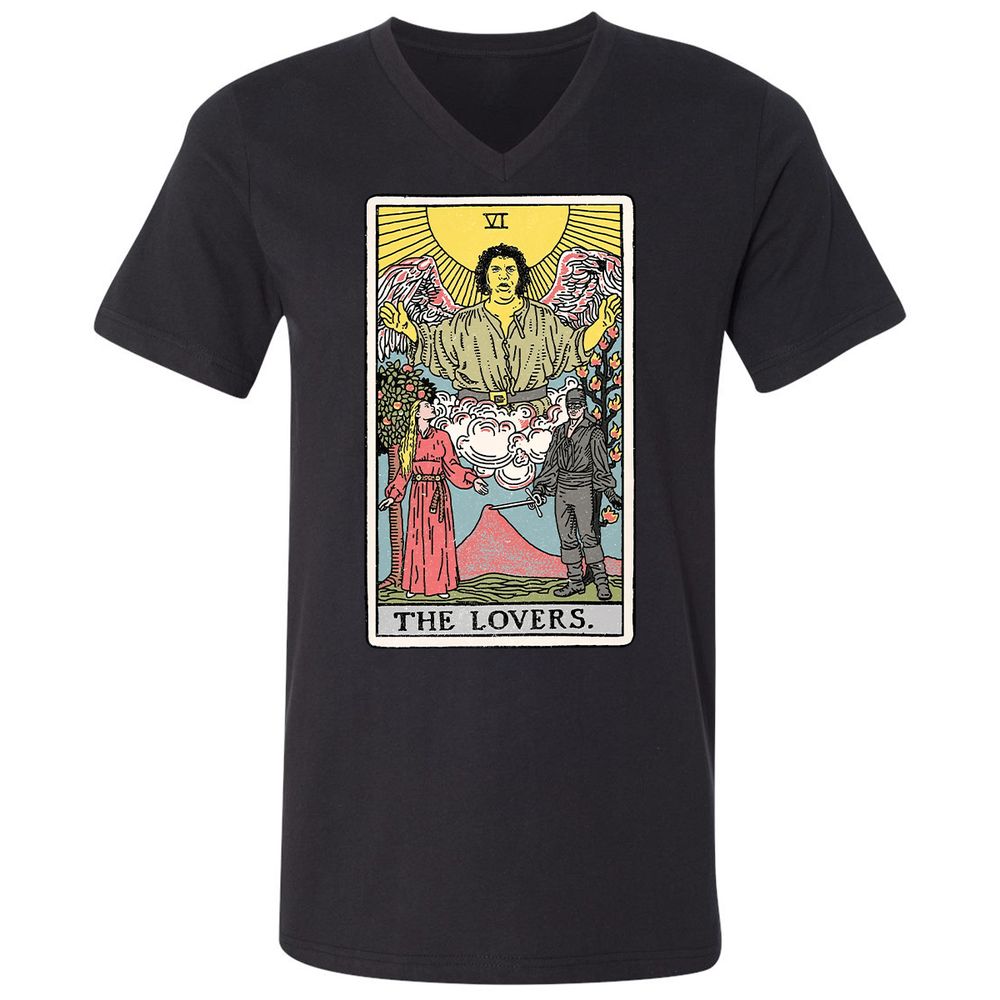 Unisex V-Neck T-Shirt - 1KW5R7DB - Black - 16
