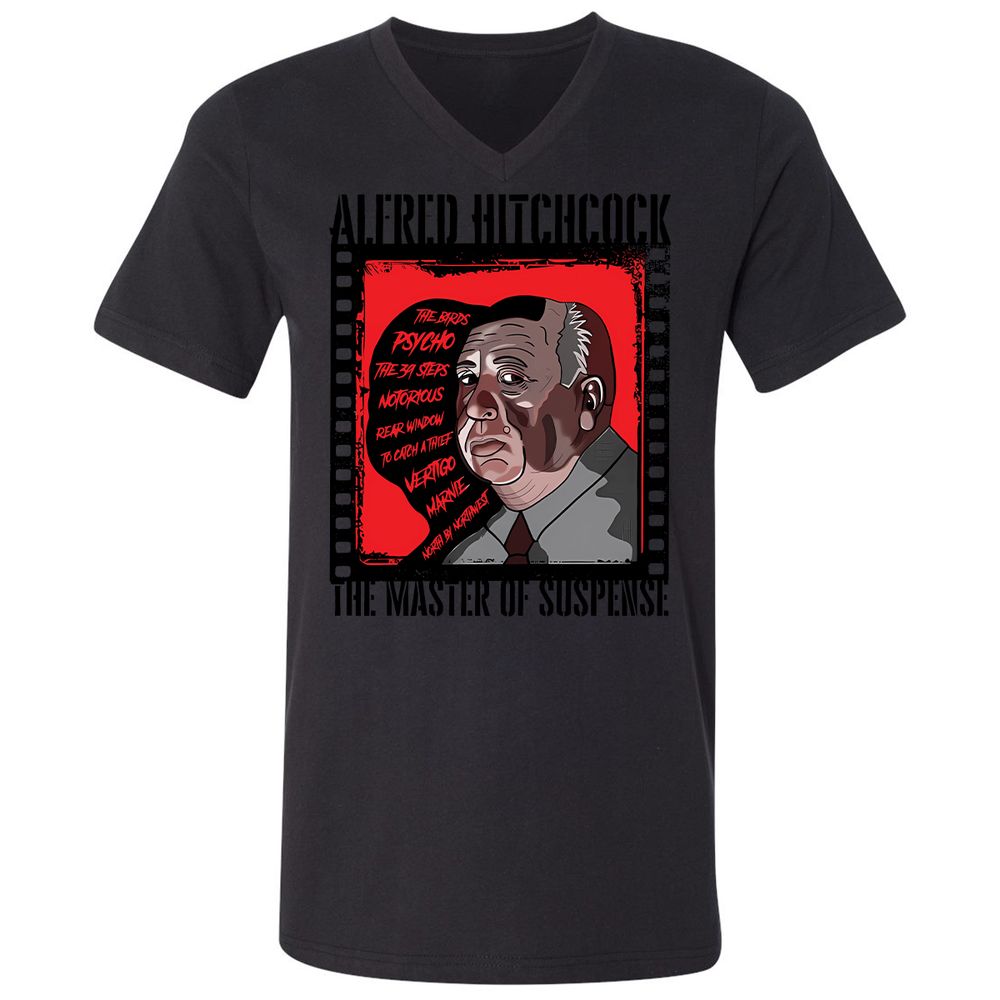 Unisex V-Neck T-Shirt - NMGQJT3H - Black - 16