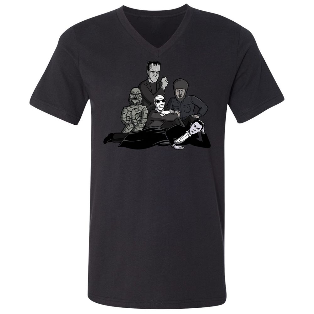 Unisex V-Neck T-Shirt - MK19M7BE - Black - 16