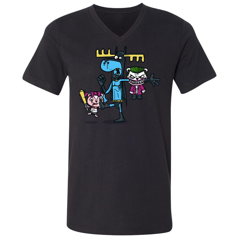 Unisex V-Neck T-Shirt - GXGN7ZFL - Black - 16