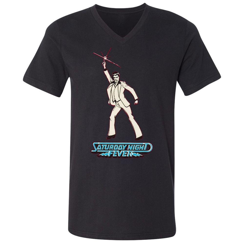 Unisex V-Neck T-Shirt - 4NDD2QKU - Black - 16