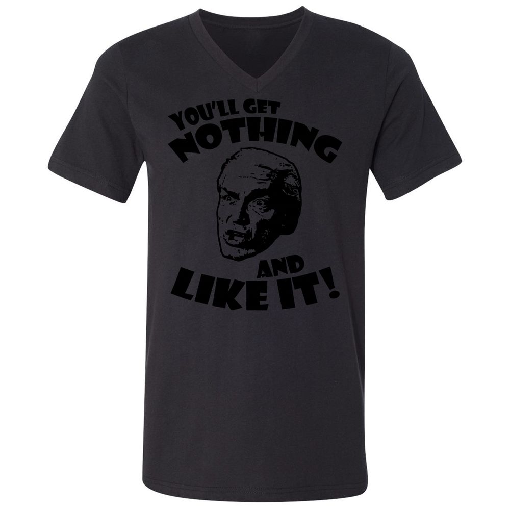 Unisex V-Neck T-Shirt - 57Z5AX6J - Black - 16