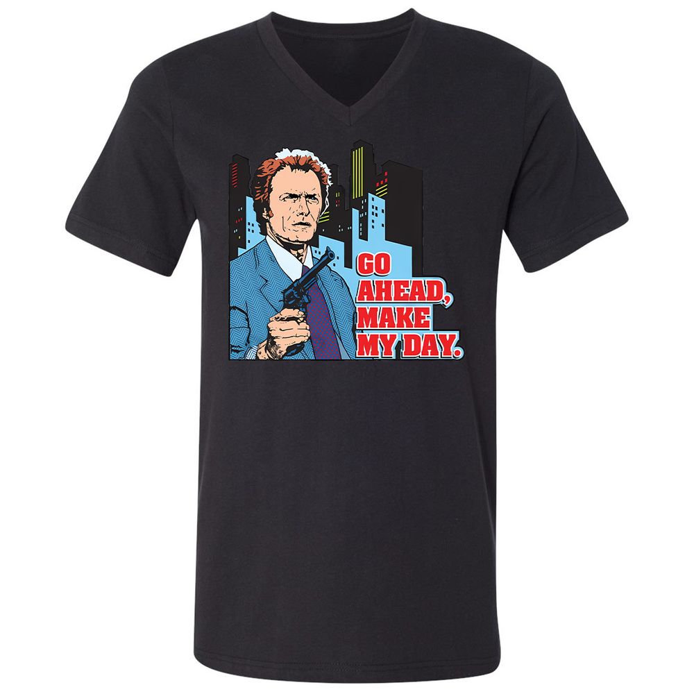 Unisex V-Neck T-Shirt - 8HYCGDWJ - Black - 16