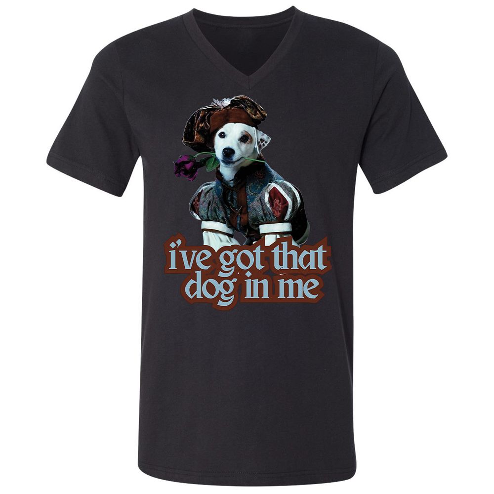Unisex V-Neck T-Shirt - YV8R6QRA - Black - 16