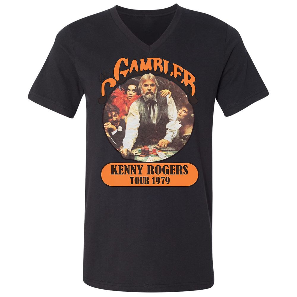 Unisex V-Neck T-Shirt - RYQ576B8 - Black - 16