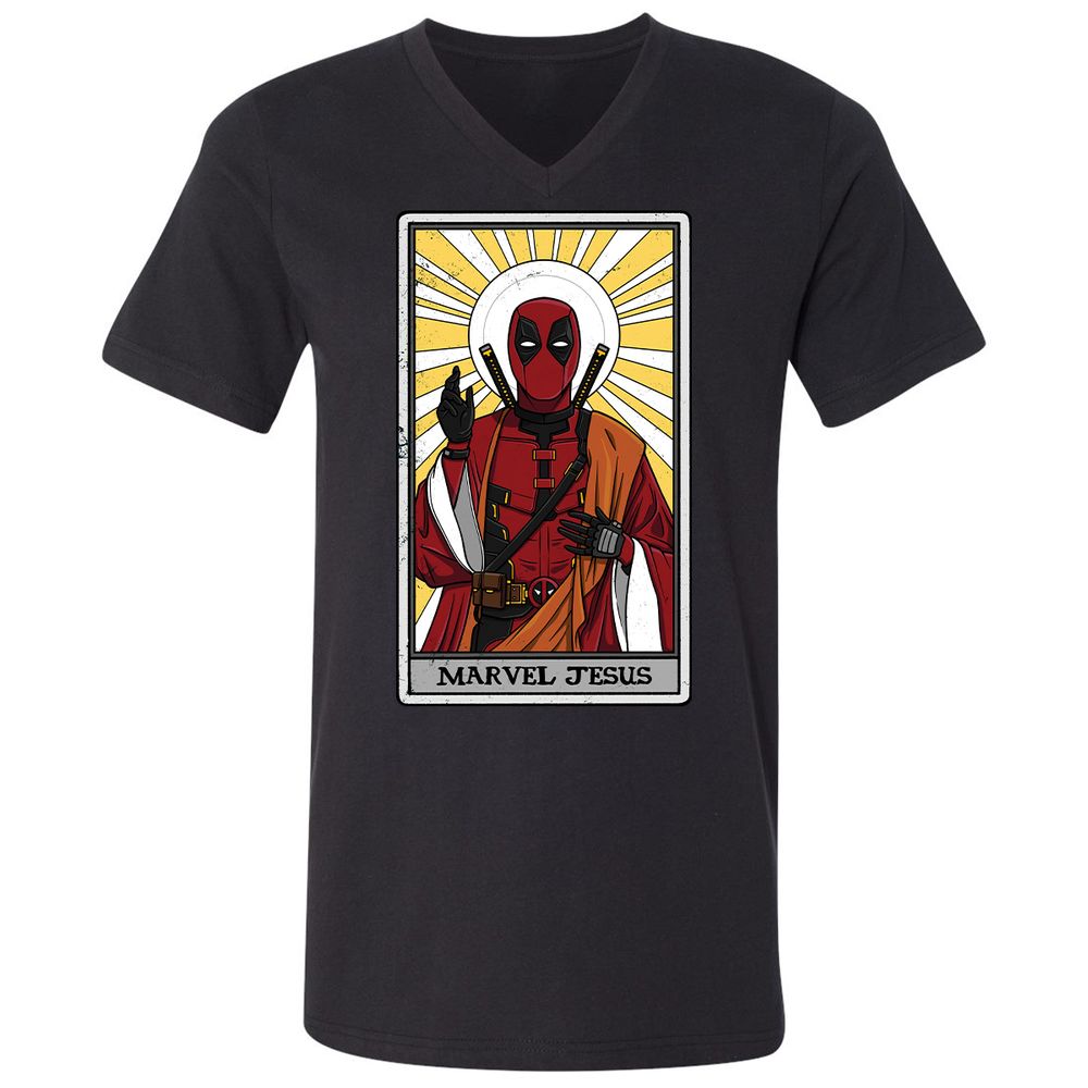 Unisex V-Neck T-Shirt - HNN46VPE - Black - 16