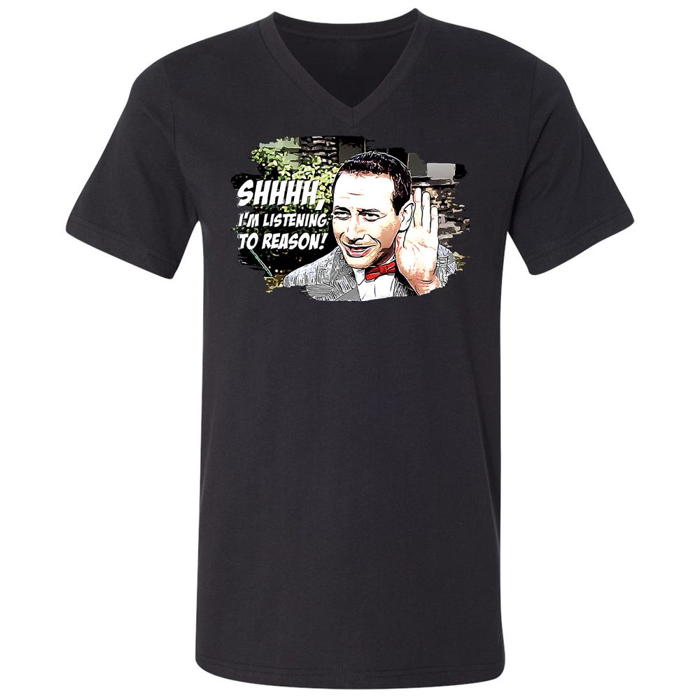 Unisex V-Neck T-Shirt - C4J2TBSS - Black - 16