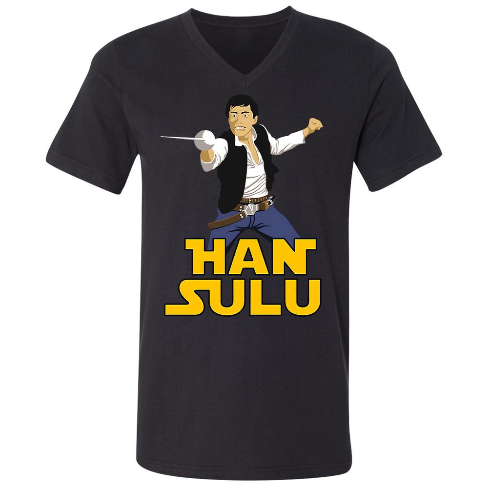 Unisex V-Neck T-Shirt - RSD75WNW - Black - 16