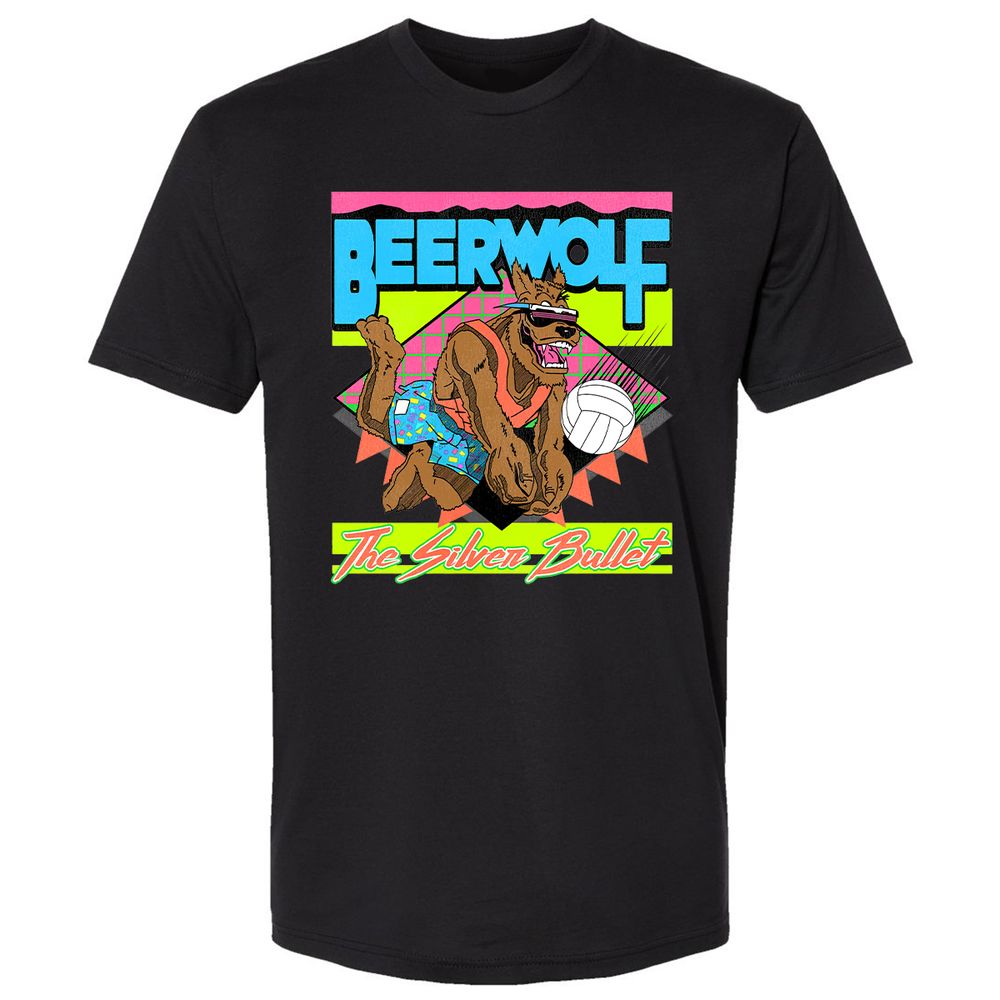 Retro Beach Wolf - Black - 16
