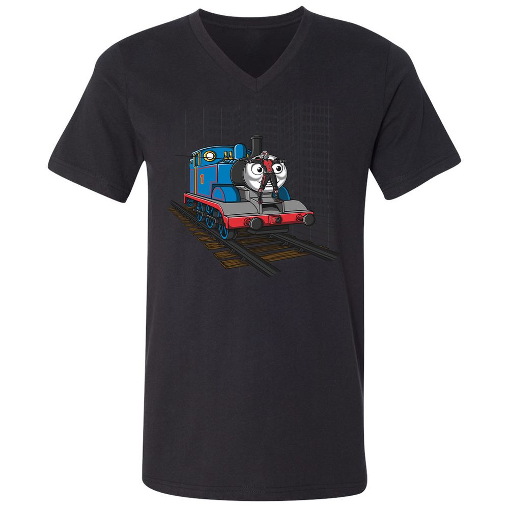 Unisex V-Neck T-Shirt - TAQC6JN2 - Black - 16
